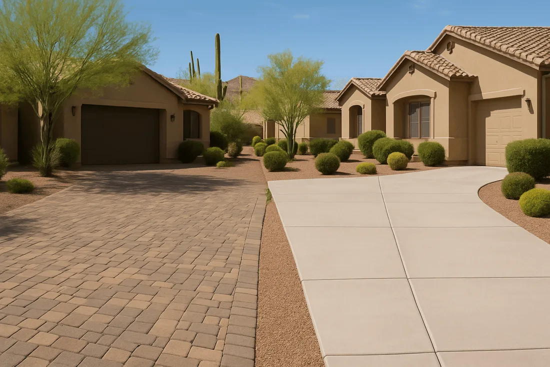 Reference image accompanying Driveway Pavers vs. Poured Concrete: What to Compare