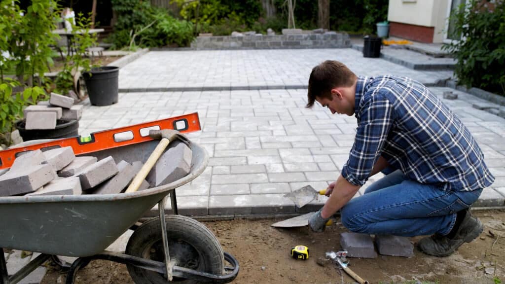 DIY – How to Lay Pavers (Step-by-Step Guide) 2 Step 1 Mark and Layout the Area