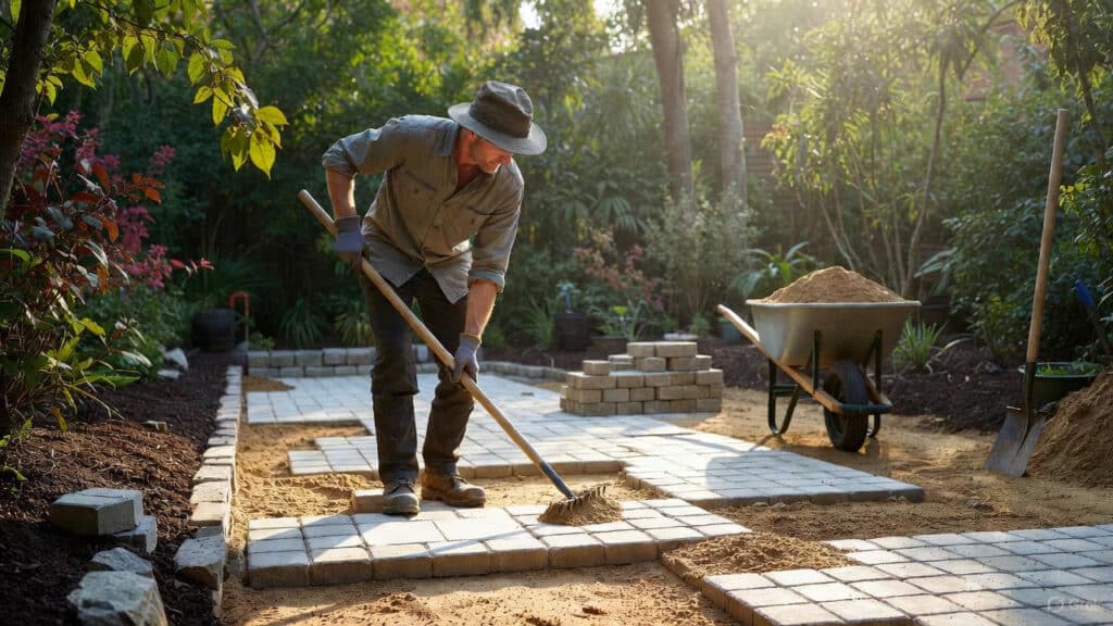 DIY – How to Lay Pavers (Step-by-Step Guide) 5 Step 4 Add the Bedding Sand Layer